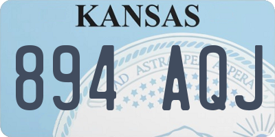 KS license plate 894AQJ