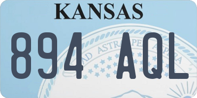 KS license plate 894AQL