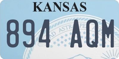 KS license plate 894AQM