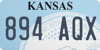 KS license plate 894AQX