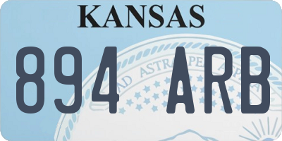 KS license plate 894ARB