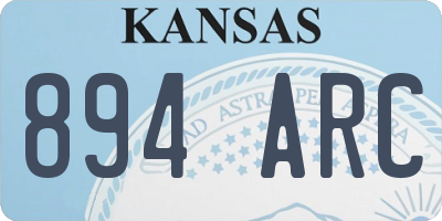 KS license plate 894ARC