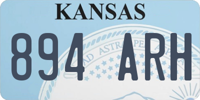 KS license plate 894ARH