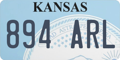 KS license plate 894ARL