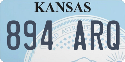KS license plate 894ARQ