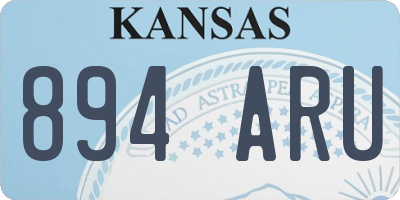 KS license plate 894ARU