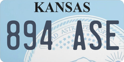 KS license plate 894ASE
