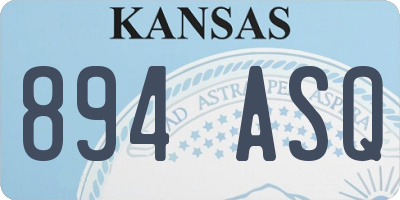 KS license plate 894ASQ