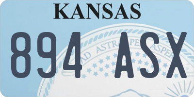 KS license plate 894ASX