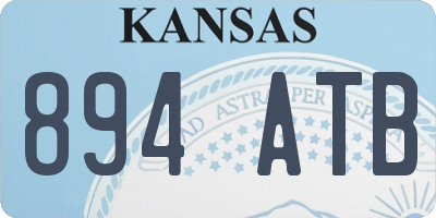KS license plate 894ATB