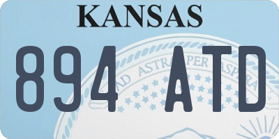 KS license plate 894ATD