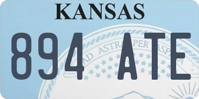 KS license plate 894ATE