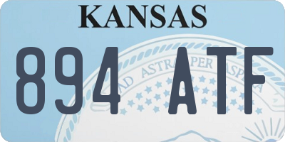 KS license plate 894ATF