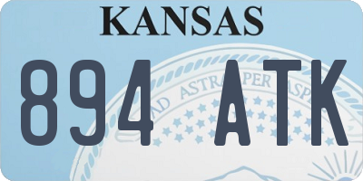 KS license plate 894ATK