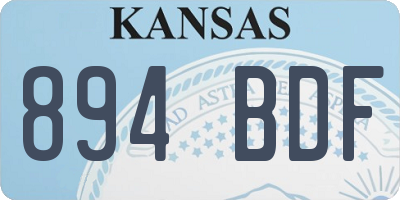 KS license plate 894BDF