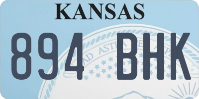 KS license plate 894BHK