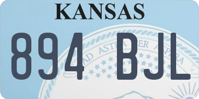 KS license plate 894BJL