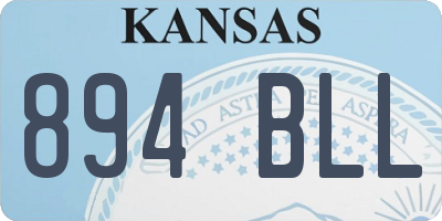 KS license plate 894BLL