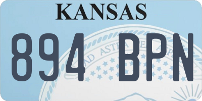 KS license plate 894BPN