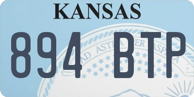 KS license plate 894BTP