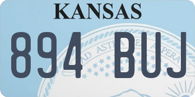 KS license plate 894BUJ