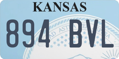 KS license plate 894BVL