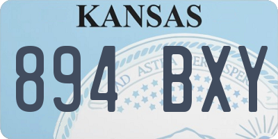 KS license plate 894BXY