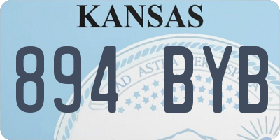 KS license plate 894BYB