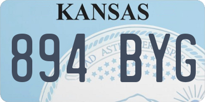 KS license plate 894BYG