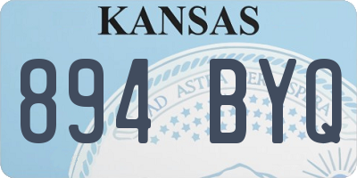 KS license plate 894BYQ