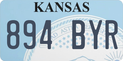 KS license plate 894BYR