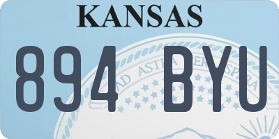 KS license plate 894BYU