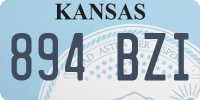 KS license plate 894BZI