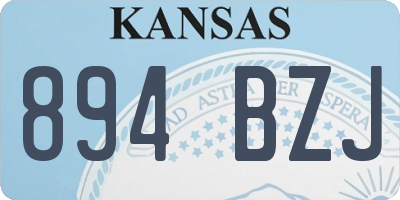 KS license plate 894BZJ