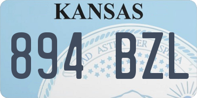 KS license plate 894BZL