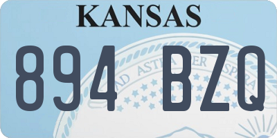 KS license plate 894BZQ
