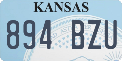 KS license plate 894BZU
