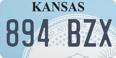 KS license plate 894BZX