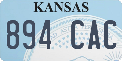 KS license plate 894CAC