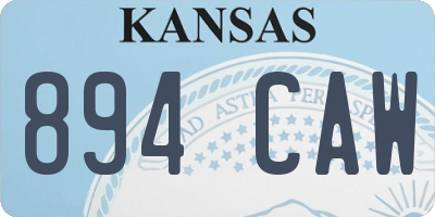 KS license plate 894CAW