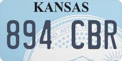 KS license plate 894CBR