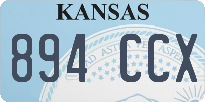 KS license plate 894CCX