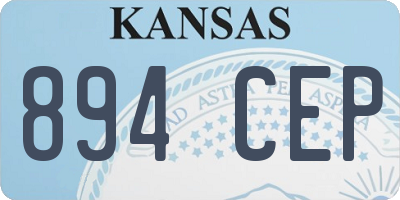 KS license plate 894CEP