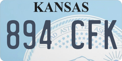 KS license plate 894CFK