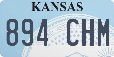 KS license plate 894CHM