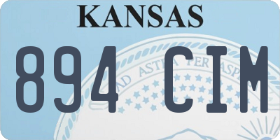 KS license plate 894CIM