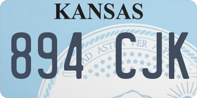 KS license plate 894CJK