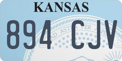 KS license plate 894CJV