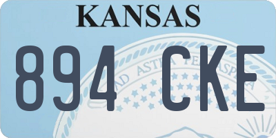 KS license plate 894CKE