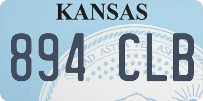 KS license plate 894CLB